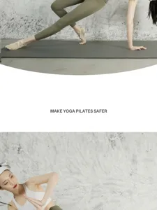 Detailed view of women anti slip five toe yoga socks with straps for pilates fitness workout.