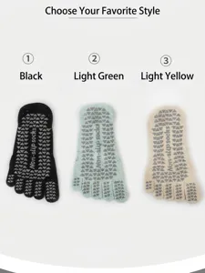 Non-slip five toe yoga socks pilates athletic grip socks for women fitness indoor sports