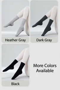 Seamless non-slip yoga socks for women, breathable pilates fitness grip long crew socks active.