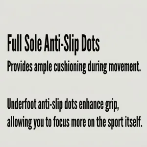 Non-slip yoga socks with full sole grip dots for pilates and fitness sports cushioning.