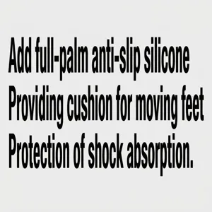 Detail view of non slip yoga socks feature anti slip silicone and shock absorption for sports.