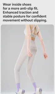 Non-slip yoga socks for women, breathable pilates athletic socks for fitness and sports training.