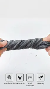 Detailed view of grey non-slip yoga pilates socks, showing durable fabric and quality twist.
