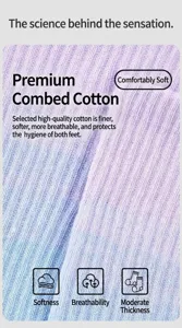 Gradient combed cotton mid-tube yoga socks, soft breathable athletic fitness socks detail view.