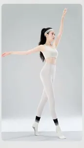 Professional anti-slip yoga socks detail view, perfect for pilates, dance, and fitness workouts.