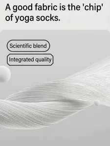 High quality yoga socks fabric detail closeup showing soft scientific blended fiber.