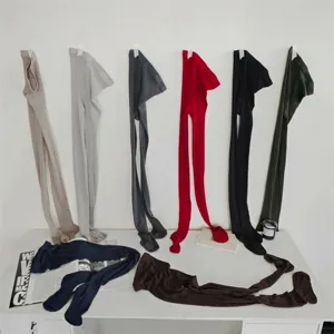 Damen 240-Gauge Wolle Mischung Laufsteg Strumpfhose Winter warme einfarbige Strumpfwaren
