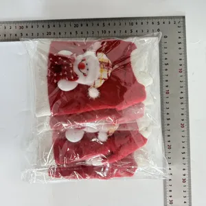Set copribottiglia vino Natale maglione lavorato a maglia pupazzo neve decorazione