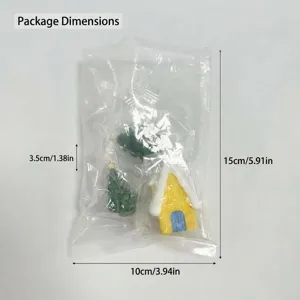 Maison de poupée miniature maison de neige sapin de noël ensemble de décoration DIY