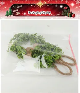 Artificial green plant garland wreath Easter home decoration wall hanging decor item