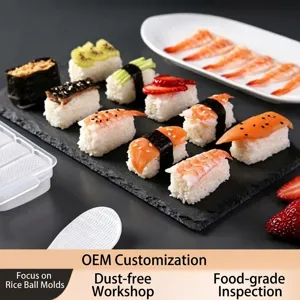 Japanische 10-Fächer Gunkan Sushi Form Lebensmittelechter PP Reisballmacher DIY Küchenwerkzeug