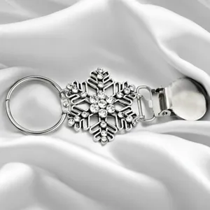 Vintage diamantes cristal copo nieve suéter clip cárdigan bufanda cuello moda item