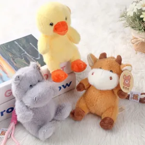 Cute Stuffed Animal Plush Toy Pendant Soft Cartoon Doll Bag Hanging Ornament Cute Kids Birthday Gift Collection
