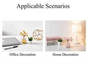 Natuurlijke kristallen stenen geldboom desktop decor mini kristallen boom voor kantoor huis