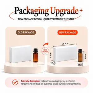 Pflanzen-Ätherisches-Öl-Verpackungs-Upgrade-Vergleichs-Detailbild mit neuen Kartons.