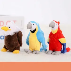 Cute Parrot Eagle Plush Toy Doll Animal Bird Pendant Soft Stuffed Toy Bag Hanging Ornament Kids Gift