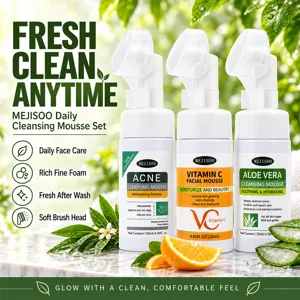 MEJISOO Dagelijkse Reinigingsmousse Set gezichtsreiniger met acne vitamine c aloe 120ml