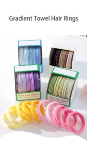 Candy color seamless hair ties set, gradient hair bands, high elasticity rubber bands for women.