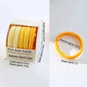 Candy color seamless elastic hair ties set for women daily styling and ponytail holder.