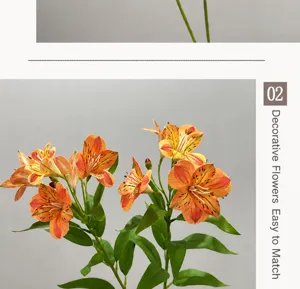 High quality artificial alstroemeria lily flowers for home decor and floral arrangement.