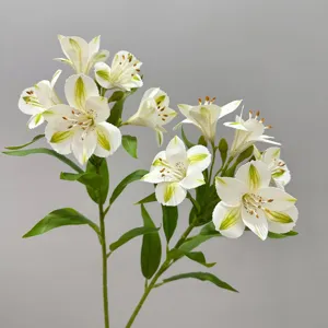 Artificial Alstroemeria lily flowers fake floral stems for home decor wedding table arrangements.