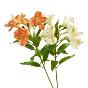 Artificial alstroemeria flowers bouquet fake lily flower for home decor arrangement