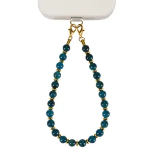 Cinturino per Cellulare in Pietra Naturale Catena con Perline Elegante 8mm Stile
