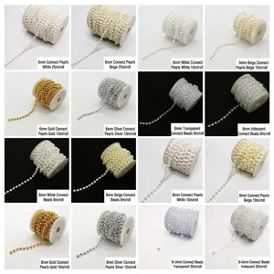 Guirnalda de cadena de perlas artificiales para decoracion de bodas DIY rollo