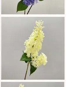 Artificial lilac flower branch soft rubber fake floral home decor painting style 1