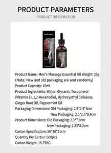 North Moon Men Massage Oil 10ml natural formula vitality massage oil for daily body care