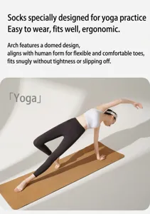 Professional yoga toe socks for women, breathable mid-tube pilates and fitness athletic socks.