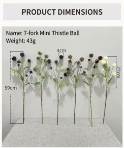Ramo de flores artificiales allium mini tallos decorativos para boda decoración del hogar planta