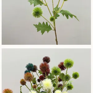 Bola de cardo artificial composicion floral planta falsa decoracion para boda hogar materiales