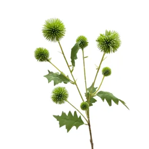 Rama de cardo globo artificial planta decorativa verde boda decoracion del hogar