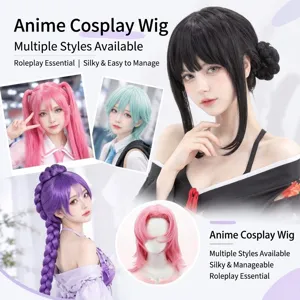 Anime cosplay wig multi-style heat resistant synthetic hair for Halloween role play party