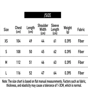 Tableau des tailles et mesures détaillées pour veste d'hiver rembourrée pour femme, XS à L.