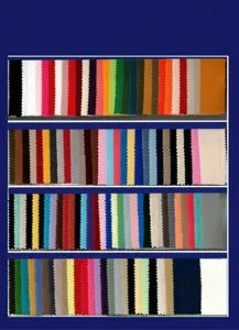 Carta de colores de tela de gorra de béisbol personalizada con opciones de material.