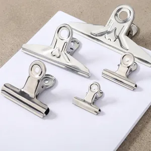 Heavy Duty Stainless Steel Bulldog Clips Metal Binder Clamp For Office Home School Paper Organization Drawing Board Clipping