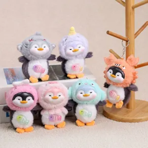 Carino Pinguino In Peluche Vinile Ciondolo Portachiavi Morbido Bambola Animale Borsa Appendere Ornamento Cartone Animato Giocattolo Regalo Di Festa