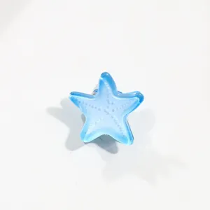 Pince à Cheveux Mini en Acétate Étoile de Mer Bleue Jolie Pince Frange Accessoires Cheveux Femme