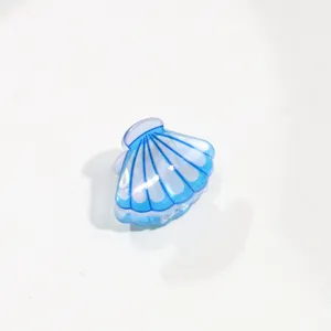 Mini pince a cheveux en forme de coquillage bleu pour coiffure et accessoires mignons.