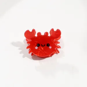 Pince à cheveux mini crabe acrylique rouge mignon accessoire cheveux femme tendance