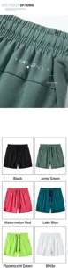 Pantaloncini casual in seta di ghiaccio da uomo estate monocolore dettaglio