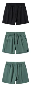 Pantaloncini sportivi estivi da uomo in seta ghiaccio, casual traspiranti corsa fitness tinta unita.