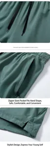 Pantaloncini sportivi in seta di ghiaccio uomo casual traspiranti tinta unita estate