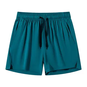 Pantaloncini sportivi da uomo in seta di ghiaccio monocolore traspirante casual running estate