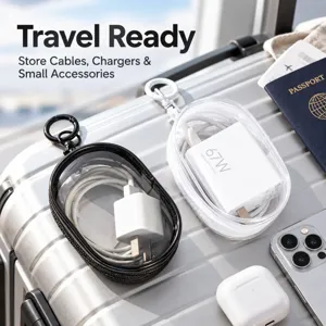 Transparent PVC Portable Travel Storage Bag Waterproof Mini Pouch For Data Cables Charger Earphones And Figures Small Organizer Bag