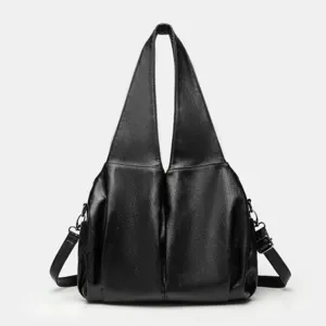 Damen Retro Großes Kapazität Weiches Leder Tote Bag Casual Schick Motorrad Handtasche Vielseitige Tägliche Pendlertasche Umhängetasche