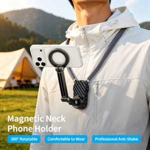 Magnetische Nacken Handyhalterung Flexible Silikon Tragbare Vlogging Halterung Für Sport Live Streaming Radfahren Angeln