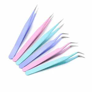 Precision Stainless Steel Tweezers Set Curved And Straight Craft Tweezers For DIY Jewelry Making And Eyelash Extension
